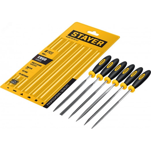 Набор надфилей 150 мм, 6 предм., Professional