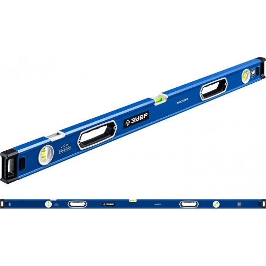 Уровень мощный 2000 мм с рукоятками и зеркальным глазком Эксперт