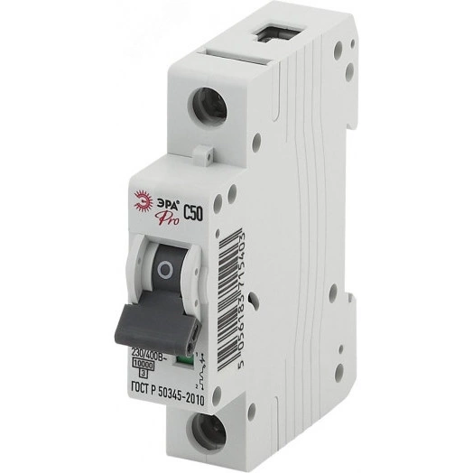 Выключатель автоматический PRO NO-901-34 ВА47-100 1P 50А кривая C 10кА ЭРА