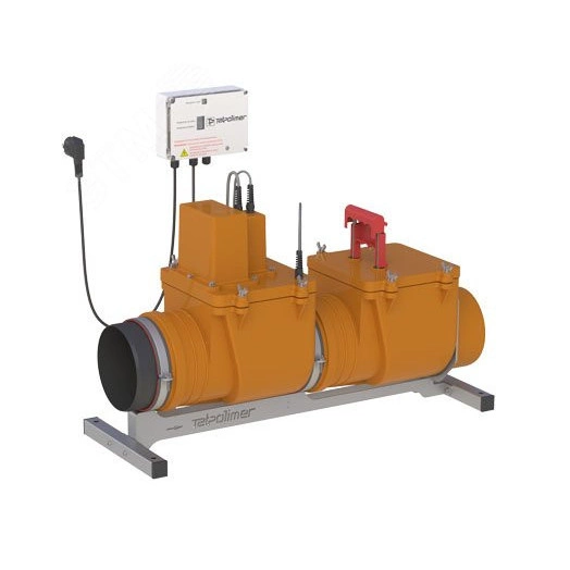 Клапан обратный с электроприводом 160 мм для наружной канализации с заслонкой из нержавеющей стали ТП-85.160-КЗЭ