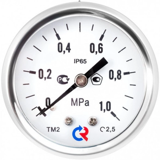 Манометр коррозионностойкий виброустойчивый осевой ТМ-221Т.00 0...6 МРа 1/4' кл.2.5, готовый к гидрозаполнению
