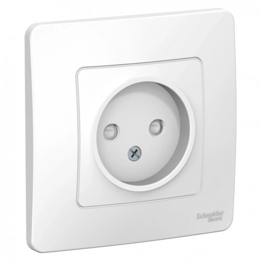 BLANCA скрытой установки розетка без заземления со шторками, 16А, 250В, белый