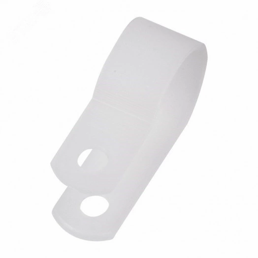 Скоба кабельная белая под винт 16мм упаковка (50 шт/уп)