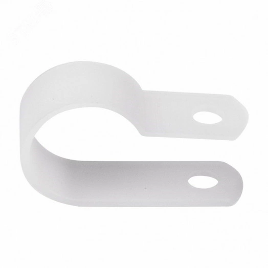 Скоба кабельная белая под винт 16мм упаковка (50 шт/уп)
