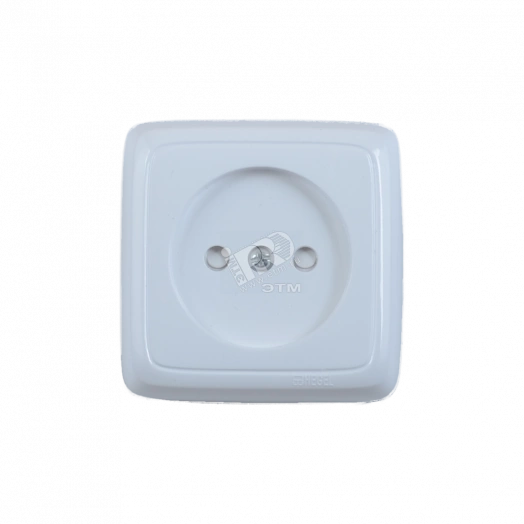 Розетка наружная со шторками белая