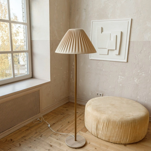 Светильник НТБ-11-60-105 латунь с абажуром Атриум