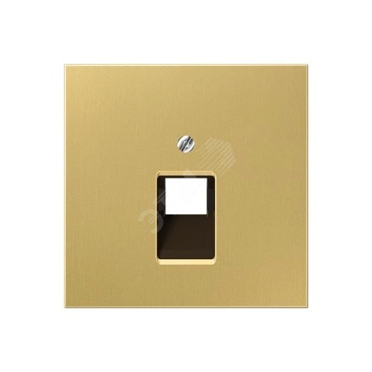 Накладка для 1-ой телефонной/компютерной розетки  IAE/UAE (1 x 8-пол.)   Серия LS990  Материал- металл  Цвет- классическая латунь