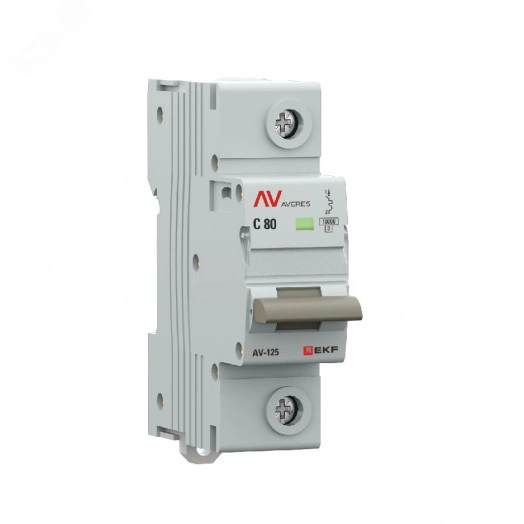 Выключатель автоматический AV-125 1P 80A (D) 10kA EKF AVERES