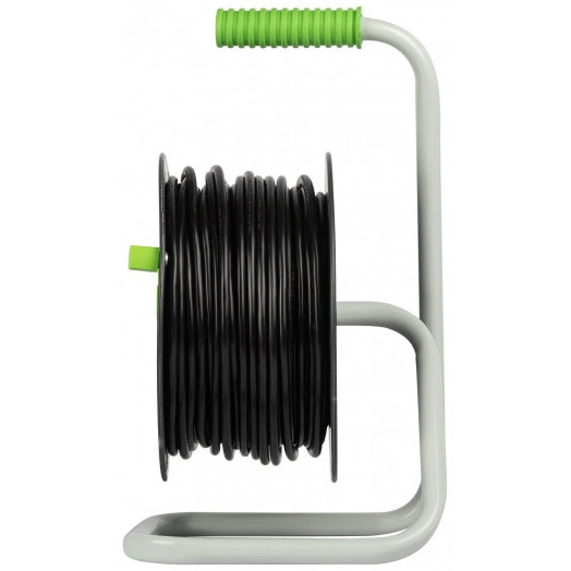 Удлинитель силовой на катушке пластик 4 розетки без заземления 50м ПВС 2x1.5мм2 GREEN LINE KAT-2x1.5-50m Greenline ЭРА