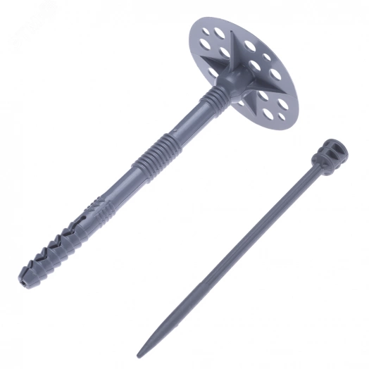 Дюбель д/изоляции Daxmer IZL-T 10х140 (400 шт) с  металлическим гвоздем и термоголовкой