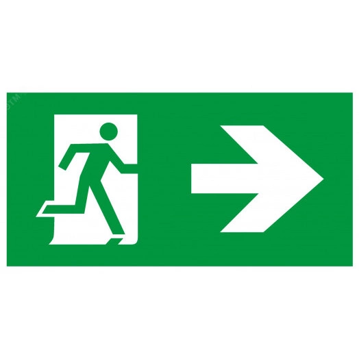 Пиктограмма бэклит для аварийного светильника SSA-103 259x135мм Человек-стрелка зеленая INFO-SSA-128