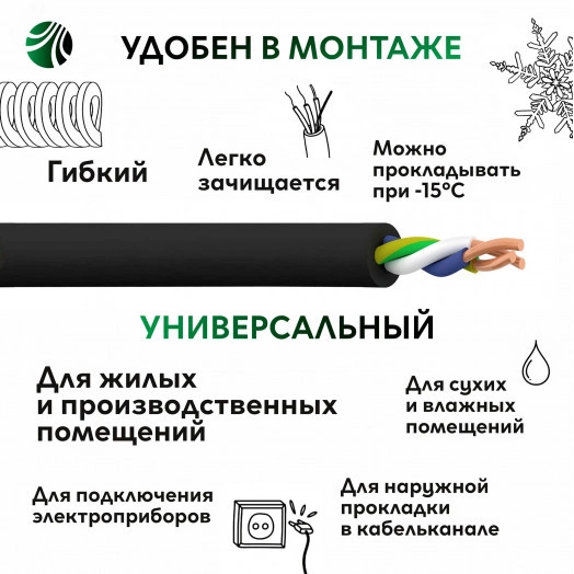 Кабель силовой ВВГнг-LS 5х2.5(А) ТРТС