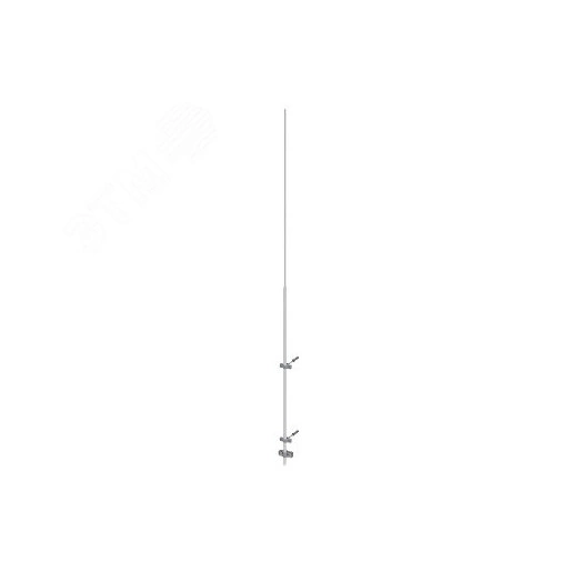 Суженный молниеприемник Д16/10 H-3500 мм, в комплекте с держателями для защиты надстроек/оборудования на кровле. Материал - алюминий.