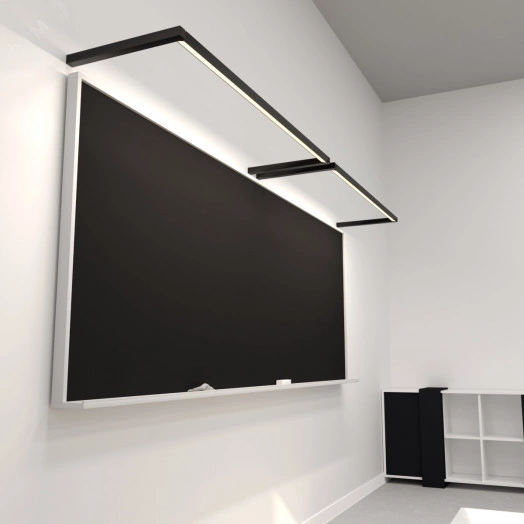 Светодиодный светильник RVE-PLS3535-PRIMELINE-1000-K (Линейный 1000х35x35мм 23Вт на кронштейне 500мм 4000K черный)