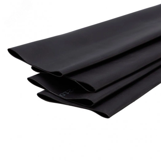 Термоусаживаемая трубка двухстенная клеевая 38,1 19,05 мм черная (уп. 4 шт. по 1 м, REXANT