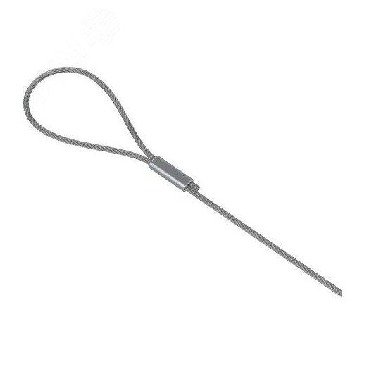 Трос оцинкованный с петлей и замком 4 м, толщ. 2,0 мм, Сендзимир цинк