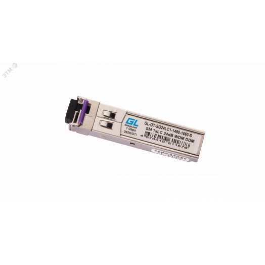 Модуль SFP 1хLC, 1.25 Гб/с, 24 дБ, WDM Tx:1490/Rx:1550 нм, до 80 км