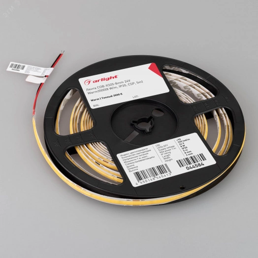 Лента COB-X320-8mm 24V Warm3500(8 W/m, IP20, CSP, 5m) (Arlight, -)