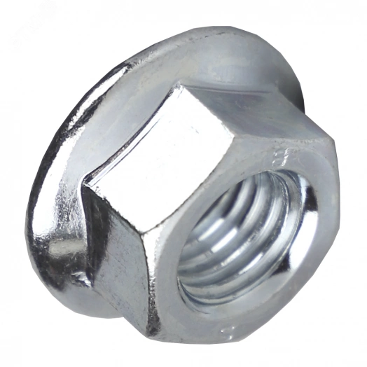 Гайка DIN6923 М10 шестигранная оцинкованная с     фланцем