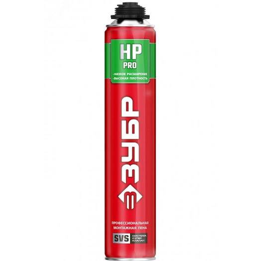 Пена монтажная с низким расширением пистолетная, всесезонная, 800мл, SVS, PRO HP
