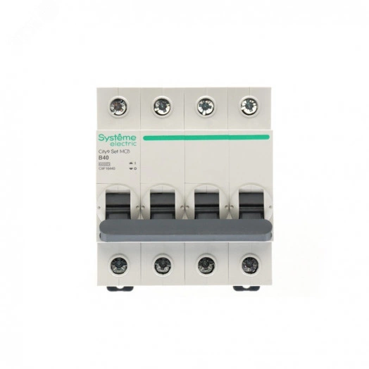 Выключатель автоматический четырехполюсный (АВ) B 40А 4P 6kA 400В City9 Set