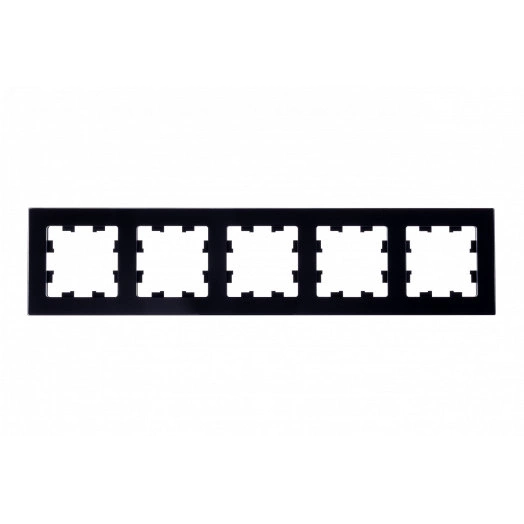 ATLASDESIGN NATURE 5-постовая РАМКА, НАТУРАЛЬНОЕ СТЕКЛО, ЧЕРНЫЙ