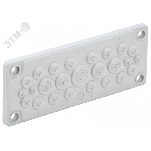 TITAN Ввод кабельный мембранный 25 отверстий d=5-26мм IP65 серый