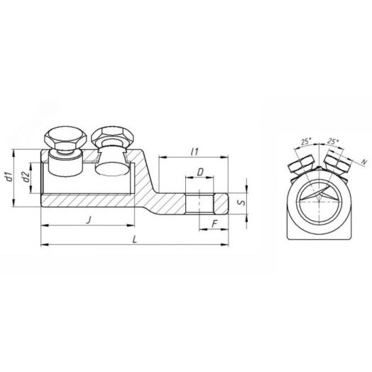Наконечник болтовой 3НБВ-6-005 (800)