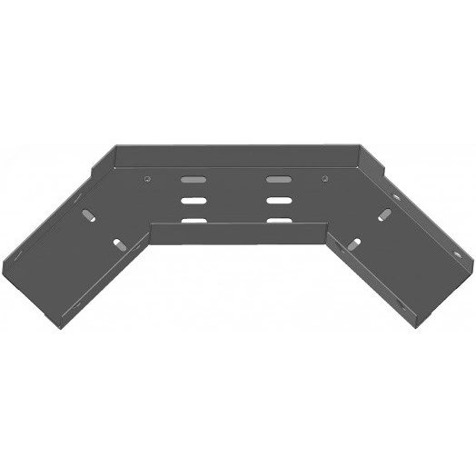 Лоток угловой замковый перфорированный  КГЗ 75х65-90 УТ1.5 поворот на 90. оцинкованный лист(толщина покрытия 10 -18 мкм) S1.5