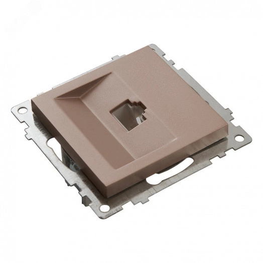 Розетка компьютерная 1-местная RJ-45 (механизм), серия Катрин, шампань