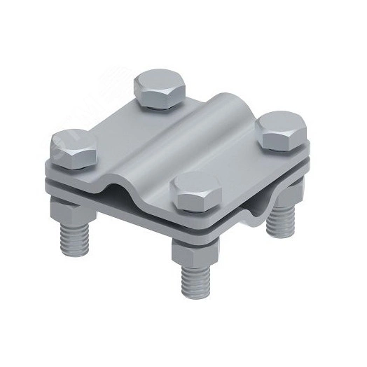 Соединитель крестовой 55х55 для параллельного, крестового и Т-образного соединения прутка диаметром 6-10 мм. Без разделительной пластины. Монтаж с помощью 4 винтов с шестигранной головкой M8 x 25 и 4 шестигранных гаек M8. Материал - горячеоцинко