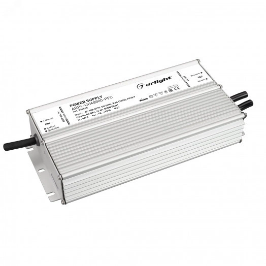 Блок питания ARPV-UH48800-PFC (48V, 16.6A, 800W) (, IP67 Металл, 7 лет)