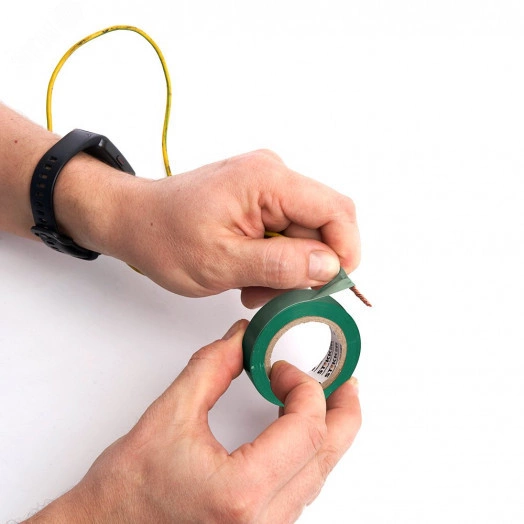 Изоляционная лента 0,13*15 мм. 20 м. зеленая, INTP01315-20