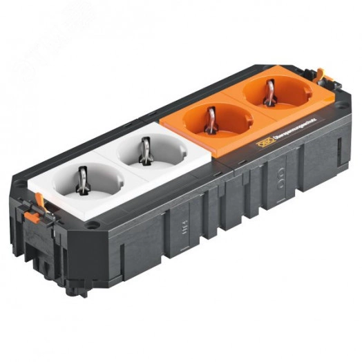 Коробка монтажная укомплектованная UT4 GST18i (2+2 розетки) с защитой