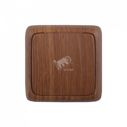 Выключатель одноклавишный наружный с изоляционной пластиной с индикацией дуб 16А