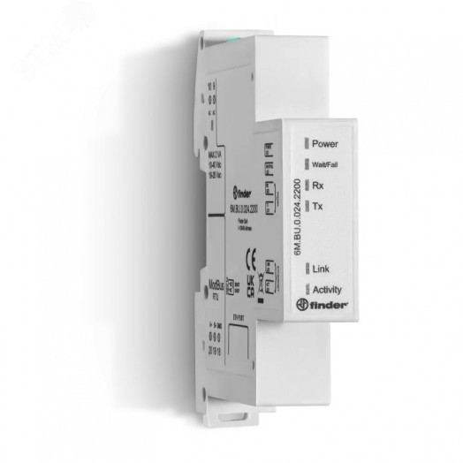 Мост Modbus TCP/IP - Modbus RTU (RS485 ведущий), питание 24В DC, на DIN-рейку IP20