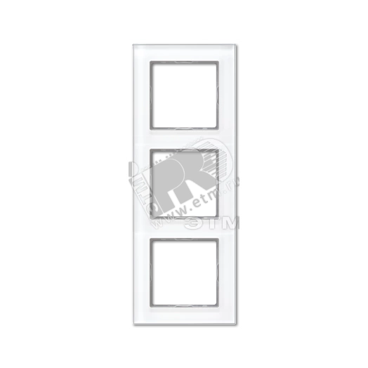 Рамка 3-я для горизонтальной/вертикальной установки  Серия- ACreation  Материал- стекло  Цвет- белый