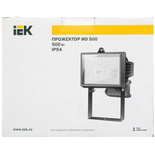 Прожектор ИО500 галогенный черный IP54 IEK