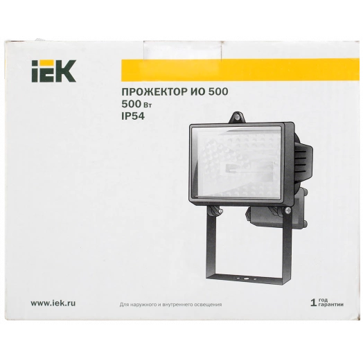 Прожектор ИО500 галогенный черный IP54 IEK