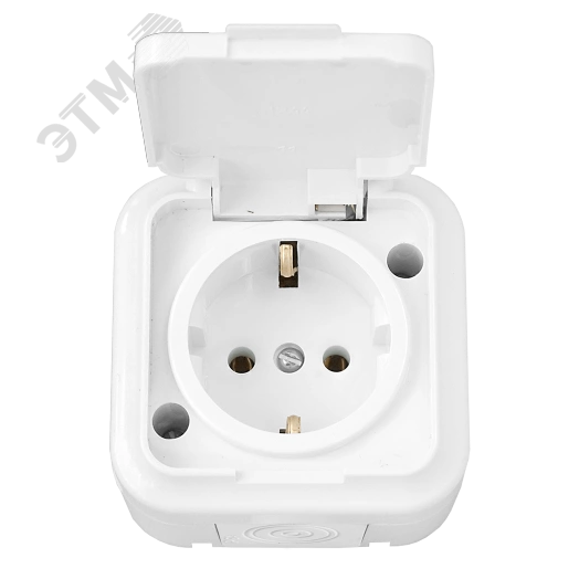 Розетка брызгозащищенная наружная с заземлением IP44