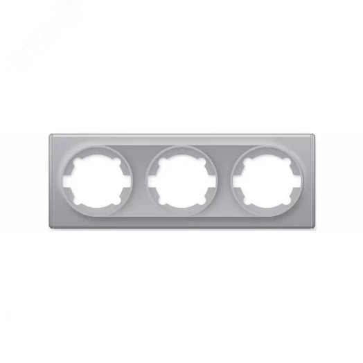 Рамка тройная, цвет серый (серия Florence)