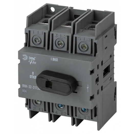Выключатель-разъединитель ВНК-32-31130 PRO mvr20-3-080E 3П 80А с установленной фронтальной рукояткой управления