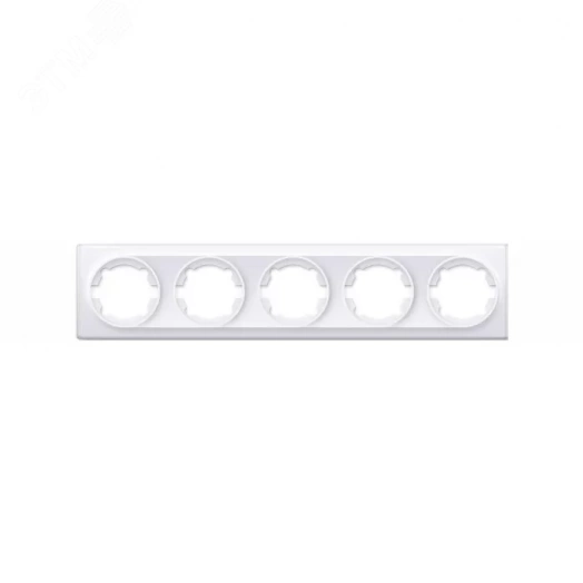 Рамка на 5 приборов, цвет белый (серия Florence)