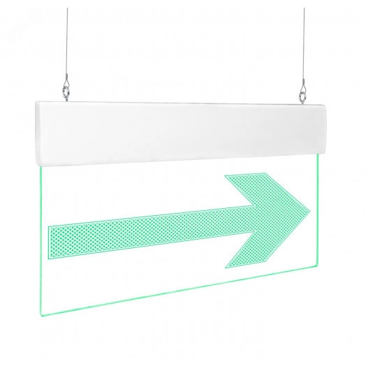 Оповещатель световой Молния-24 Ультра Стрелка вправо зеленые светодиоды   ПОДВЕСНОЕ крепленрие