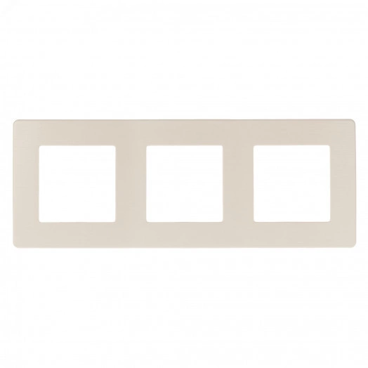 Рамка для розеток и выключателей Серия 12 12-5103-02 на 3 поста, Сатин, слоновая кость