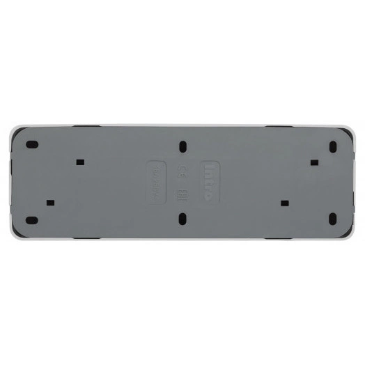 Розетка Intro Quadro 2-207-01 без заземления четырехместная 4х2P, 16А-250В, IP20, ОУ, белый