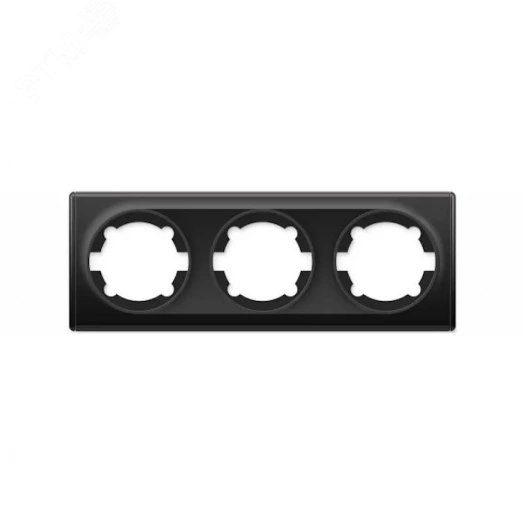 Рамка тройная, цвет чёрный (серия Florence)