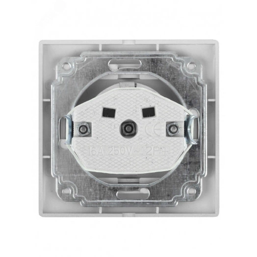 Розетка Intro Plano 1-206-11 с заземлением 2P+E Schuko со шторками, 16А-250В, IP20, СУ, сосна