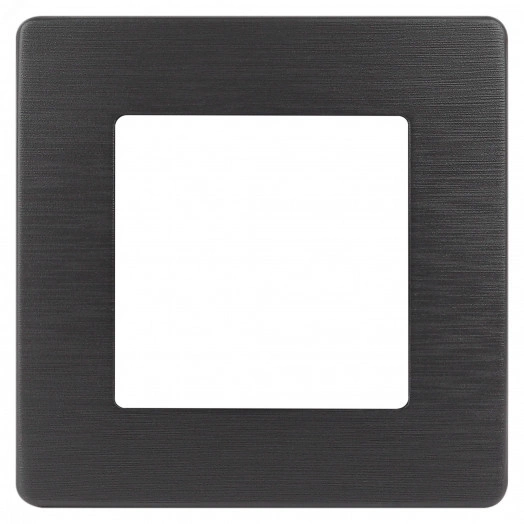 Рамка для розеток и выключателей Серия 12 12-5101-12 на 1 пост, Сатин, графит