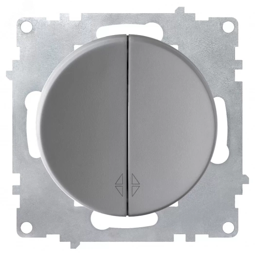 Переключатель двойной, цвет серый (серия Florence)